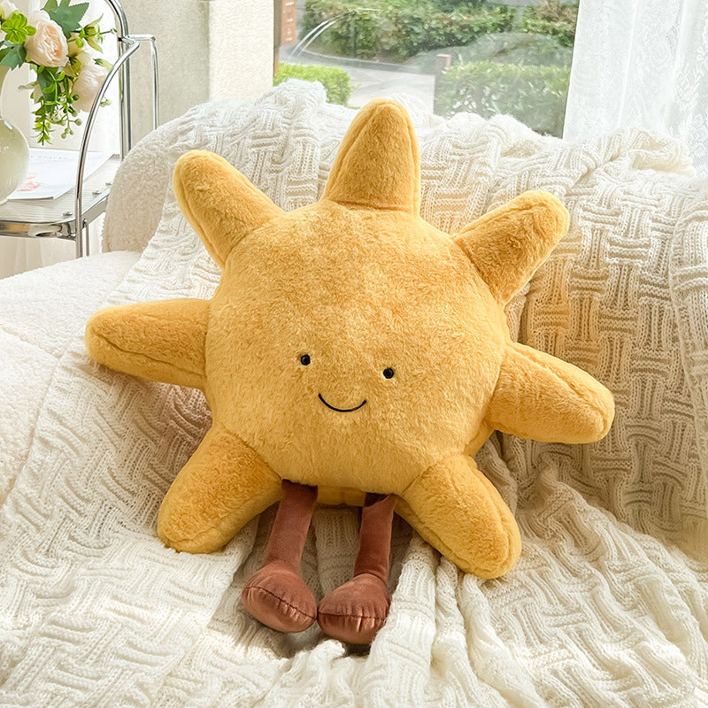 Celestial Dreams | Decorative Throw Pillow with Soft Fabric | Enchanting Sun-Moon Design for Cozy Ambiance