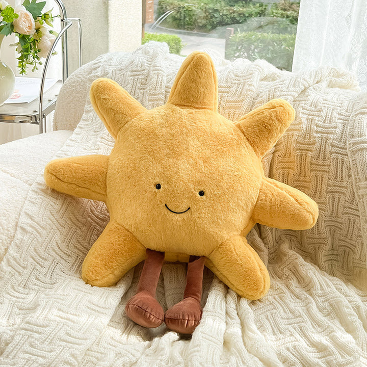 Celestial Dreams | Decorative Throw Pillow with Soft Fabric | Enchanting Sun-Moon Design for Cozy Ambiance