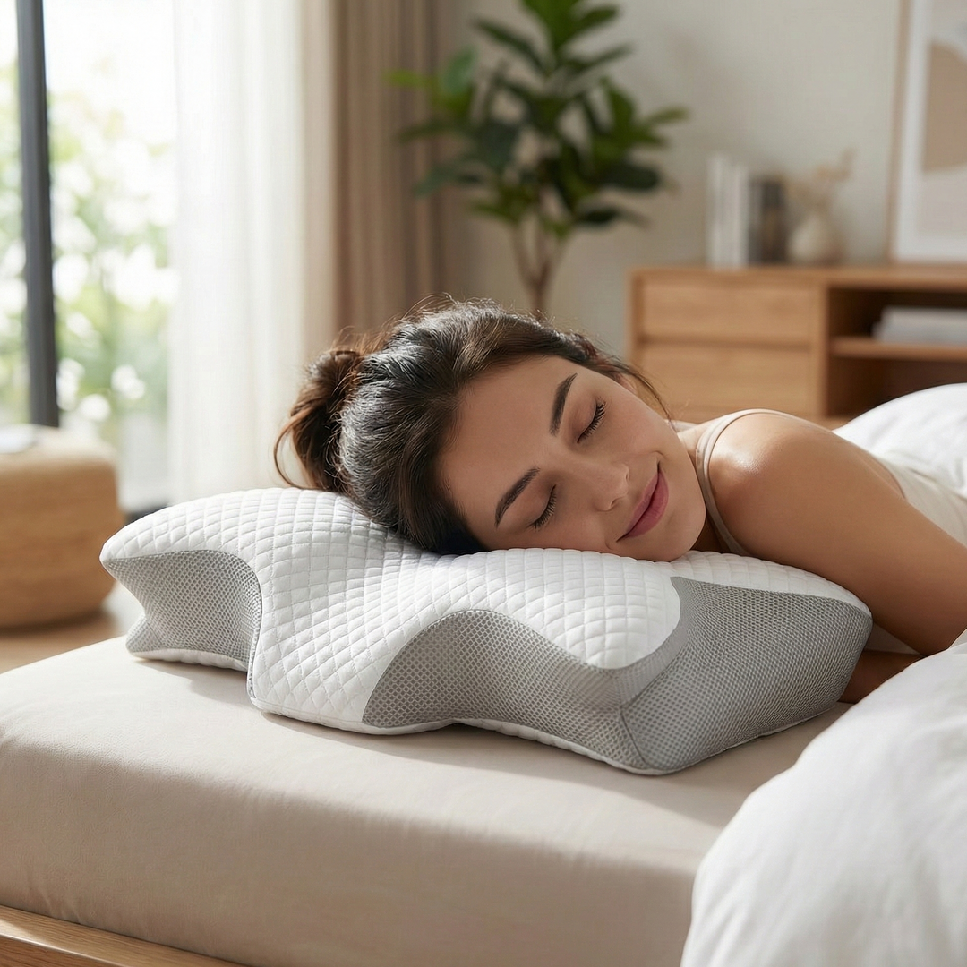 Cervical Pillow | Orthopedic Neck Support Pillow with Contoured Design | Pain Relief for Better Sleep