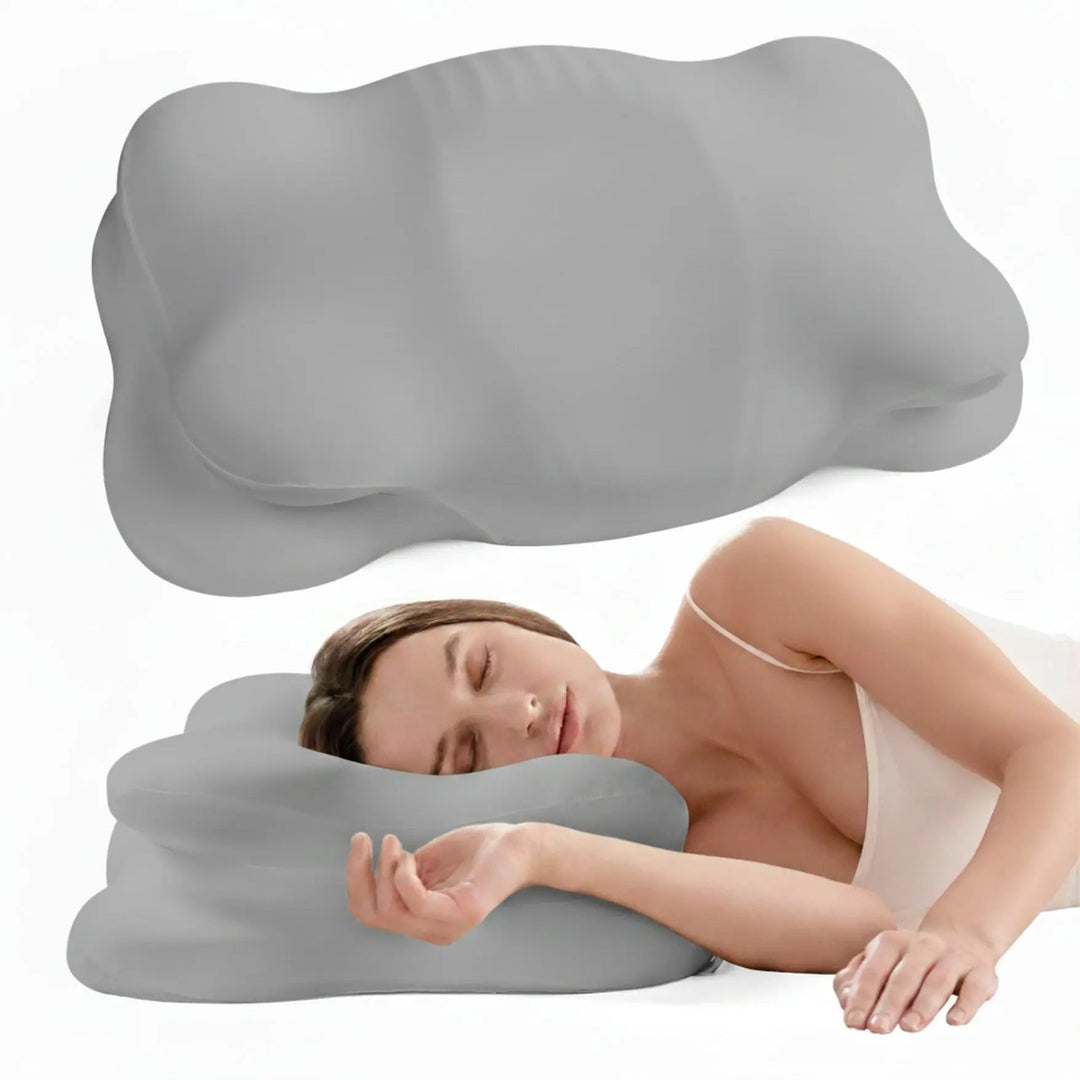 Vepine Cloud Alignment Pillow | Adjustable Fill &amp; Dual Height Design for Personalized Sleep Comfort