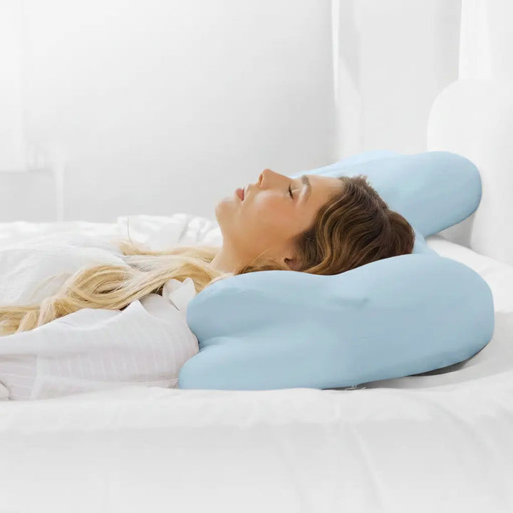 Vepine Cloud Alignment Pillow | Adjustable Fill &amp; Dual Height Design for Personalized Sleep Comfort