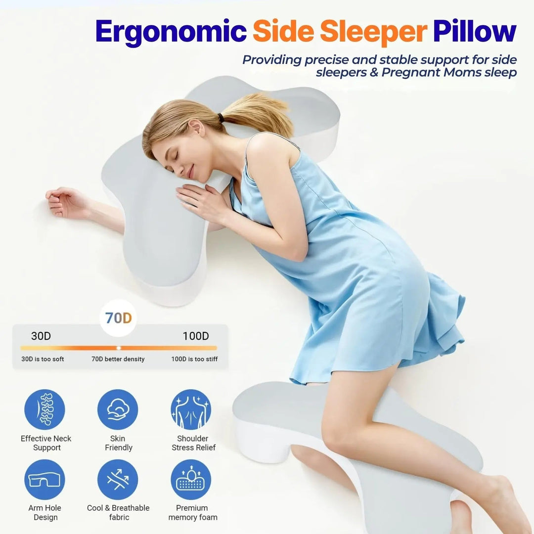 Vepine Comfort Haven | Backrest Pillow with Arms for Ultimate Support | Plush Design for Reading and Relaxing