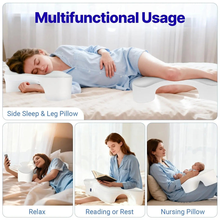 Vepine Comfort Haven | Backrest Pillow with Arms for Ultimate Support | Plush Design for Reading and Relaxing