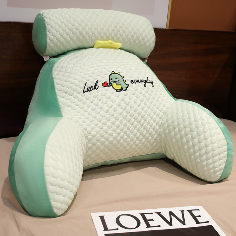 Vepine Comfort Haven | Large Memory Foam Reading Pillow with Arm Support | Ergonomic Backrest for Relaxation and Posture Improvement