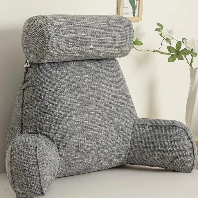 Comfort Haven | Lumbar Support Pillow with Adjustable Headrest &amp; Armrests | Back Cushion for Relief from Back Pain