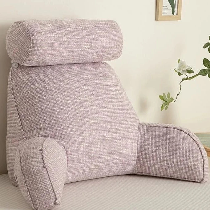 Comfort Haven | Lumbar Support Pillow with Adjustable Headrest &amp; Armrests | Back Cushion for Relief from Back Pain