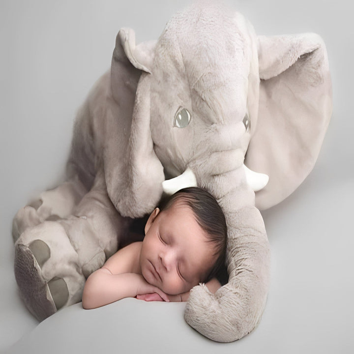 Cozy Elephant | Infant Cuddle Pillow with Supportive Backrest | Plush Comfort for Sleep and Play