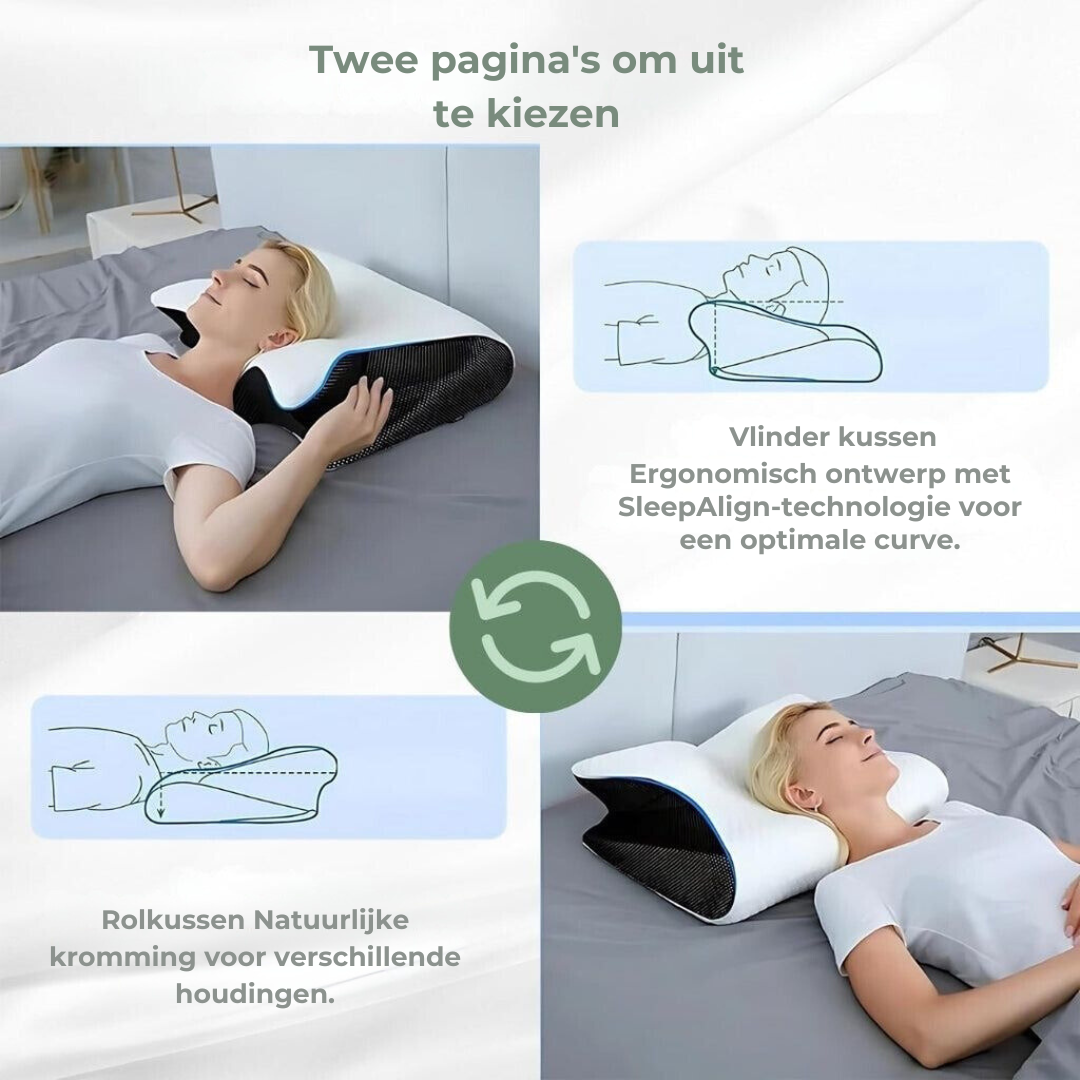 DreamAlign | Ergonomic Memory Foam Pillow with Contour Shape | Breathable Design for Neck Pain Relief