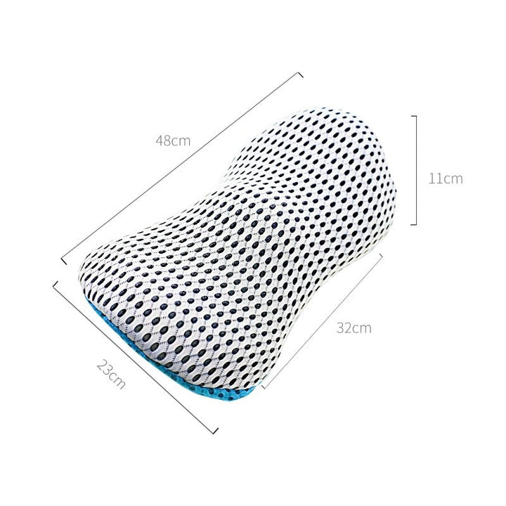 Lumbar Support Pillow | Orthopedic Memory Foam Cushion with Adjustable Strap | Back Support for Office Chair Comfort