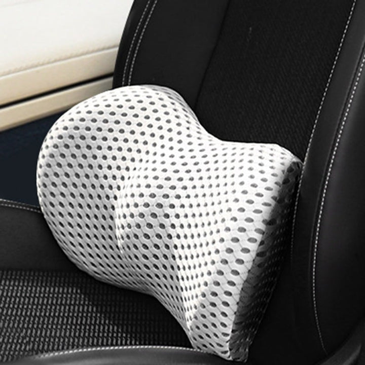 Lumbar Support Pillow | Orthopedic Memory Foam Cushion with Adjustable Strap | Back Support for Office Chair Comfort