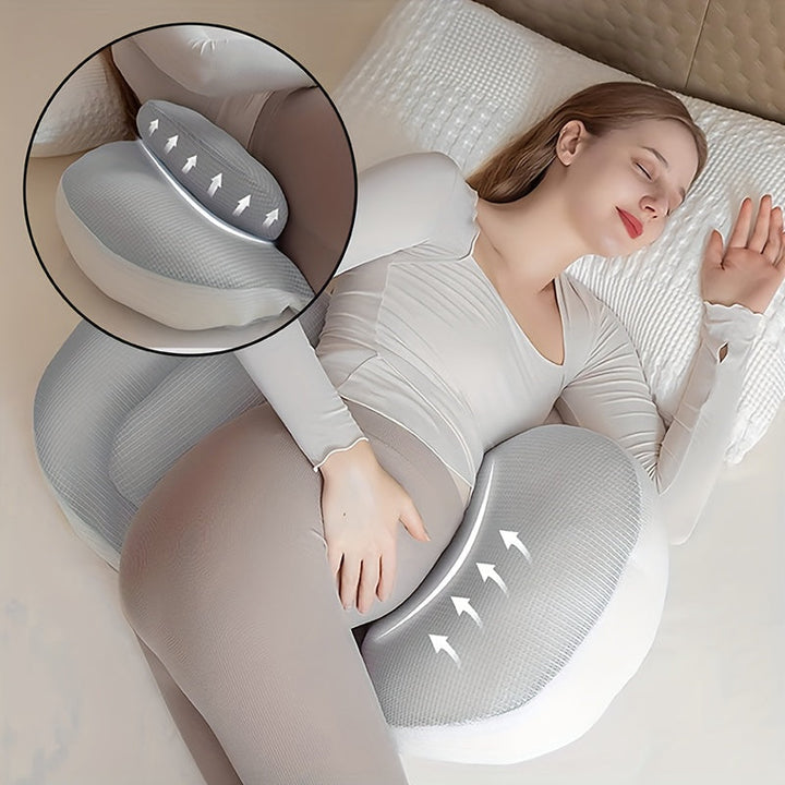 Maternity Comfort | Adjustable Pregnancy Pillow with Ergonomic Support | Versatile Design for Sleep and Nursing