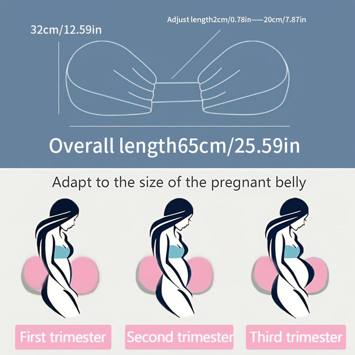 Maternity Comfort | Adjustable Pregnancy Pillow with Ergonomic Support | Versatile Design for Sleep and Nursing