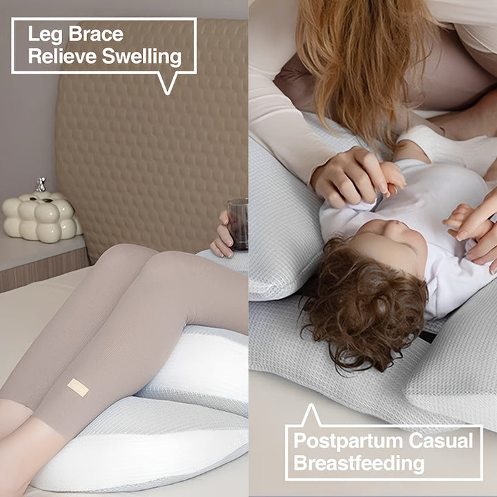 Maternity Comfort | Adjustable Pregnancy Pillow with Ergonomic Support | Versatile Design for Sleep and Nursing