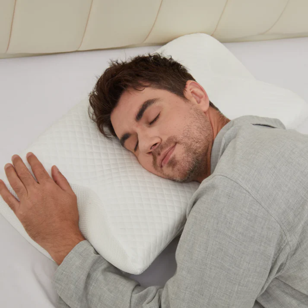 Sisica | Ergonomic Pillow for Neck Comfort &amp; Snore Reduction | White