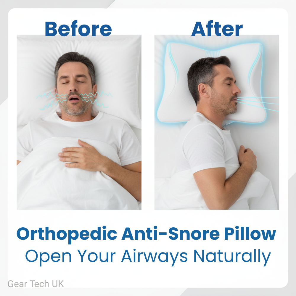 Sisica | Ergonomic Pillow for Neck Comfort &amp; Snore Reduction | White