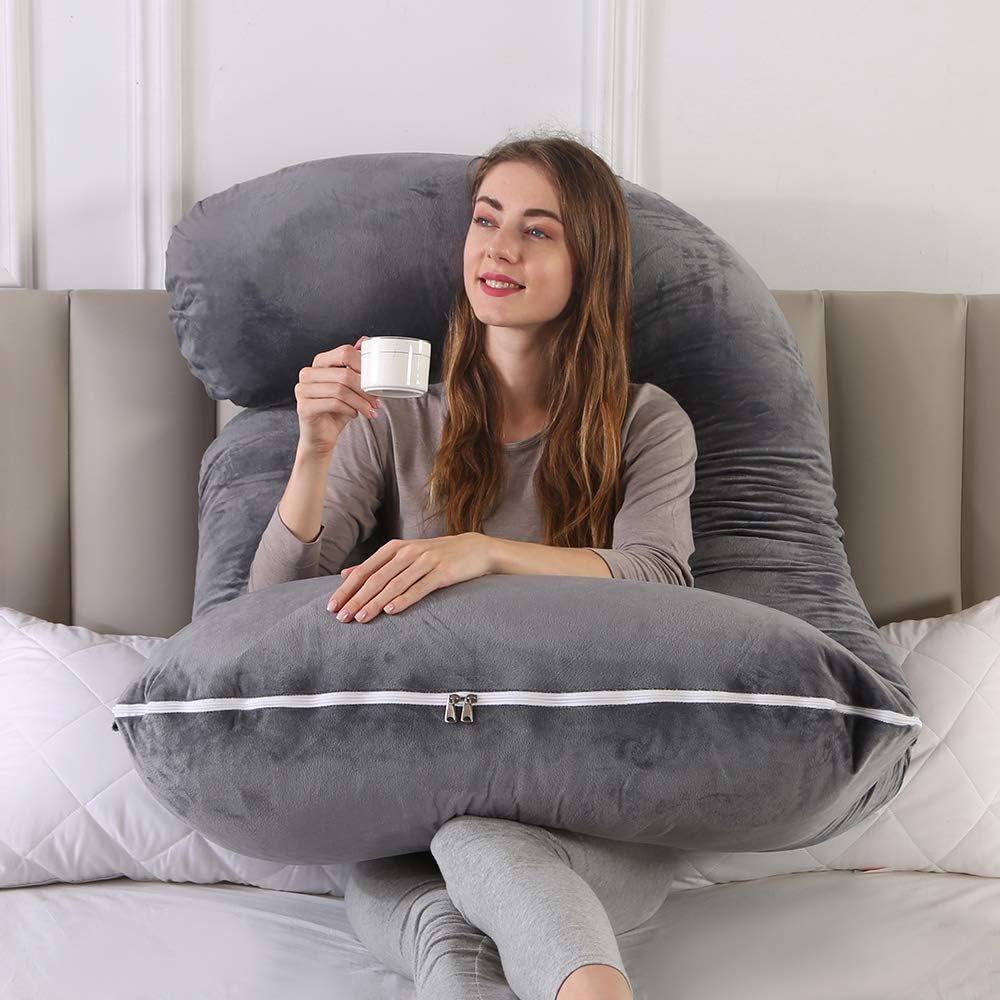 U-Shaped Pregnancy Pillow – Full Body Support for Back, Belly, and Shoulders