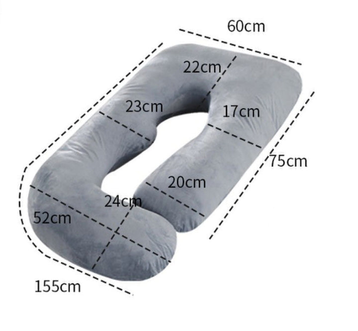 U-Shaped Full Body Pillow for Back, Belly &amp; Shoulder Support