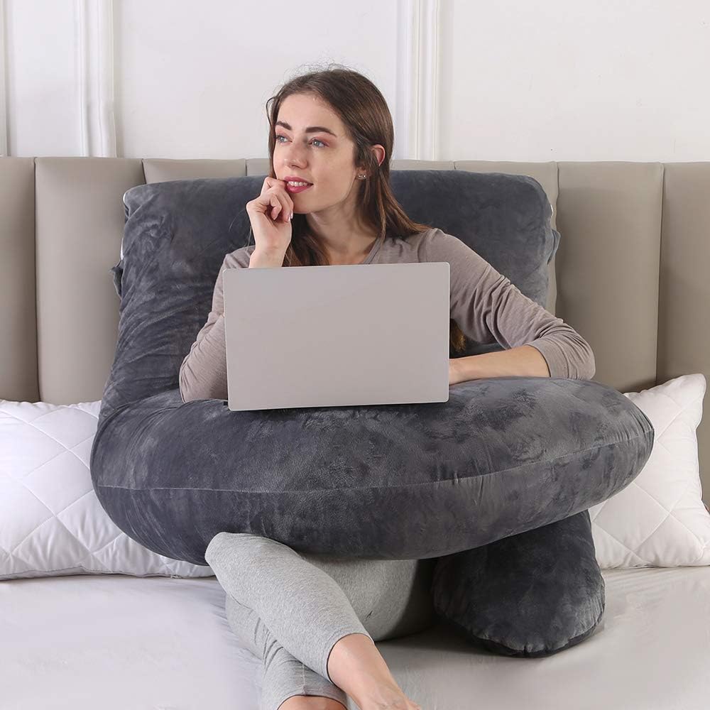 U-Shaped Full Body Pillow for Back, Belly &amp; Shoulder Support