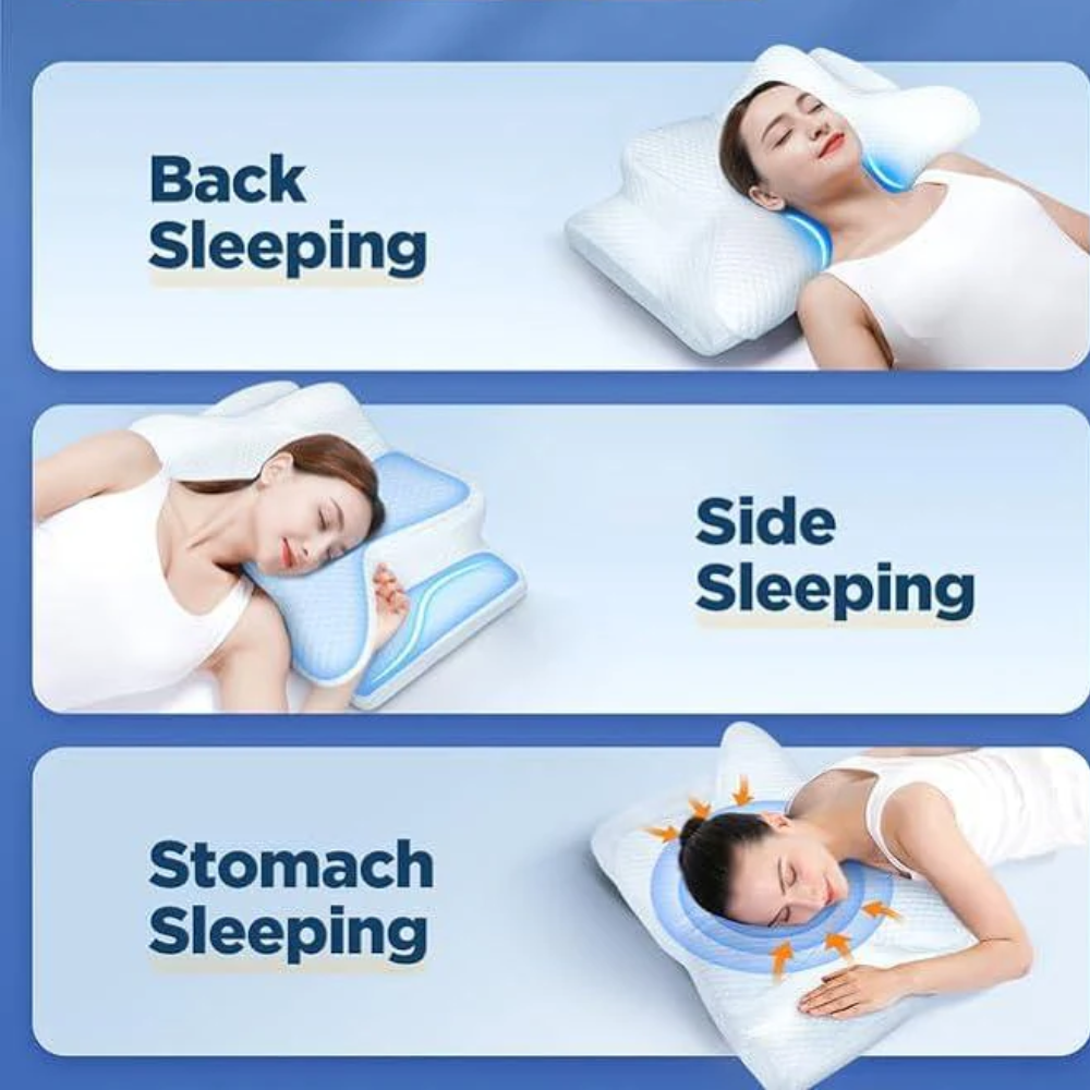 Wearclo | Ergonomic Sleep Support Pillow | Neck &amp; Head Alignment | Memory Foam