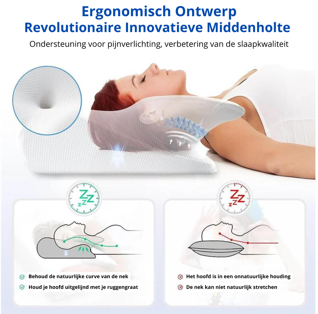 Wearclo | Ergonomic Contoured Pillow for Neck Pain Relief